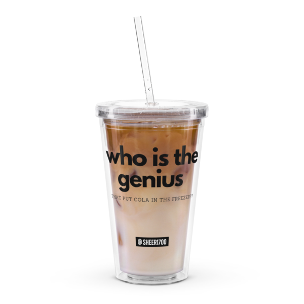 Clear plastic tumbler