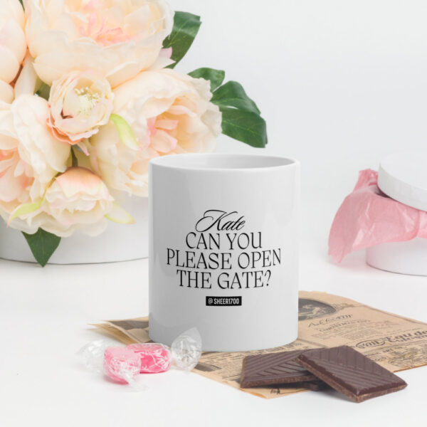 White glossy mug